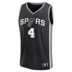 De'Aaron Fox San Antonio Spurs  Youth Fast Break Replica Player Jersey - Icon Edition - Black