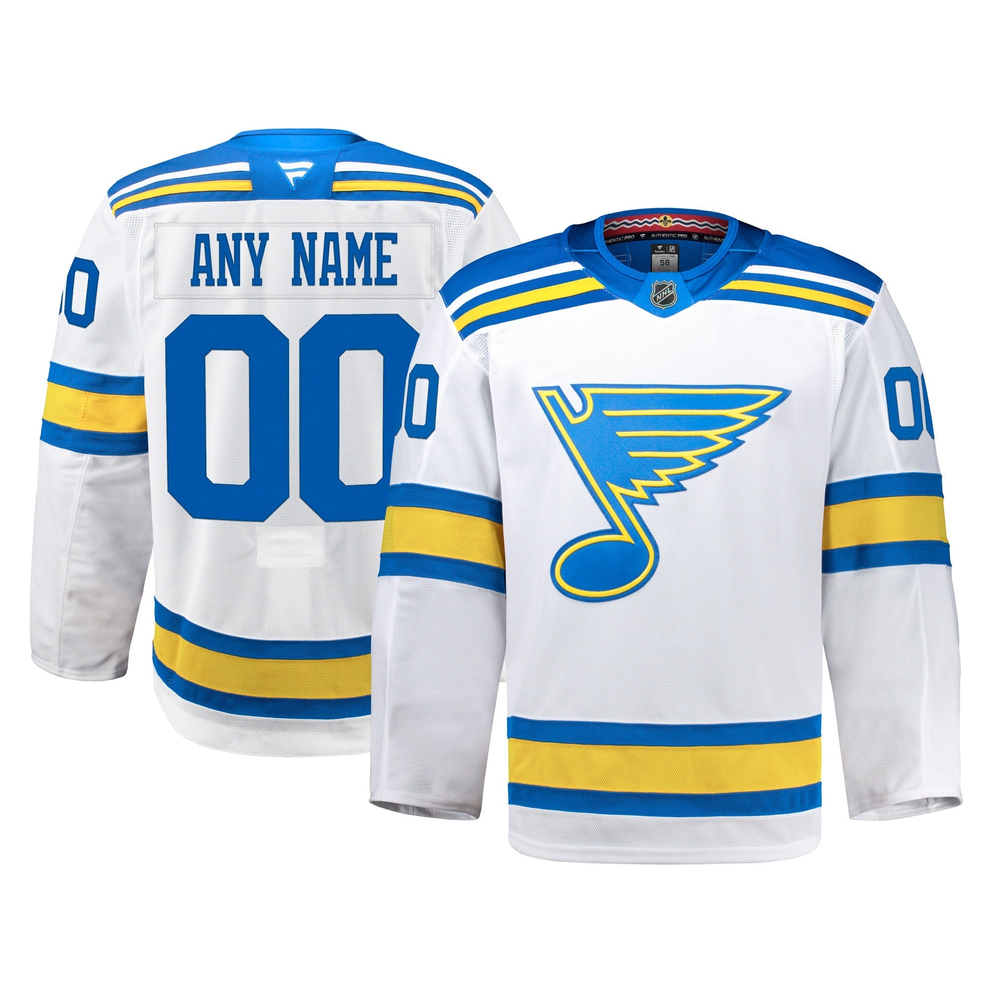 St. Louis Blues  Home Authentic Pro Custom Jersey - Blue/White