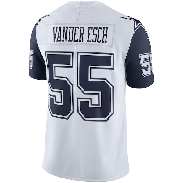 Leighton Vander Esch Nike Dallas Cowboys Color Rush Vapor Limited Jersey - White/Navy