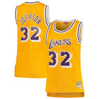 Magic Johnson Los Angeles Lakers Women's 1984/85 Hardwood Classics Swingman Jersey - Gold
