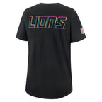 Detroit Lions Nike Women's 2025 NFL Crucial Catch Tri-Blend Dri-FIT T-Shirt - Black
