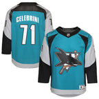 Macklin Celebrini San Jose Sharks Youth Alternate Replica Player Jersey - Teal