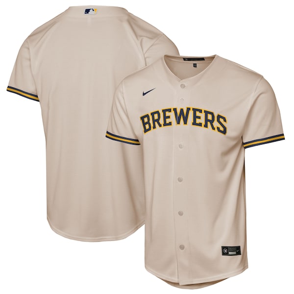 Milwaukee Brewers Nike Youth Home Replica Jersey - Cream