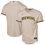 Milwaukee Brewers Nike Youth Home Replica Jersey - Cream
