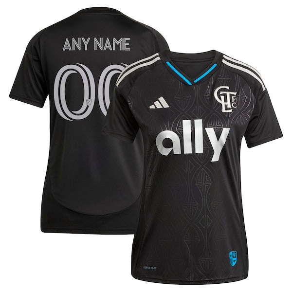 Charlotte FC adidas Women's 2025 Fortress Kit Replica Custom Jersey - Black