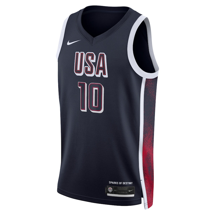 Jayson Tatum #10 USA Men’s National Team USA 2024 OLYMPIC JERSEYS - Navy
