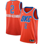 Shai Gilgeous-Alexander Oklahoma City Thunder Jordan Brand Youth Unisex Swingman Jersey - Statement Edition - Orange