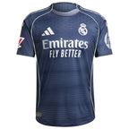Los Merengues adidas 2025/26 Away Authentic Custom Jersey - Blue/White