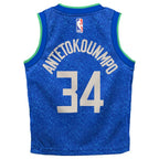 Giannis Antetokounmpo Milwaukee Bucks Nike Toddler Swingman Replica Jersey - City Edition - Royal