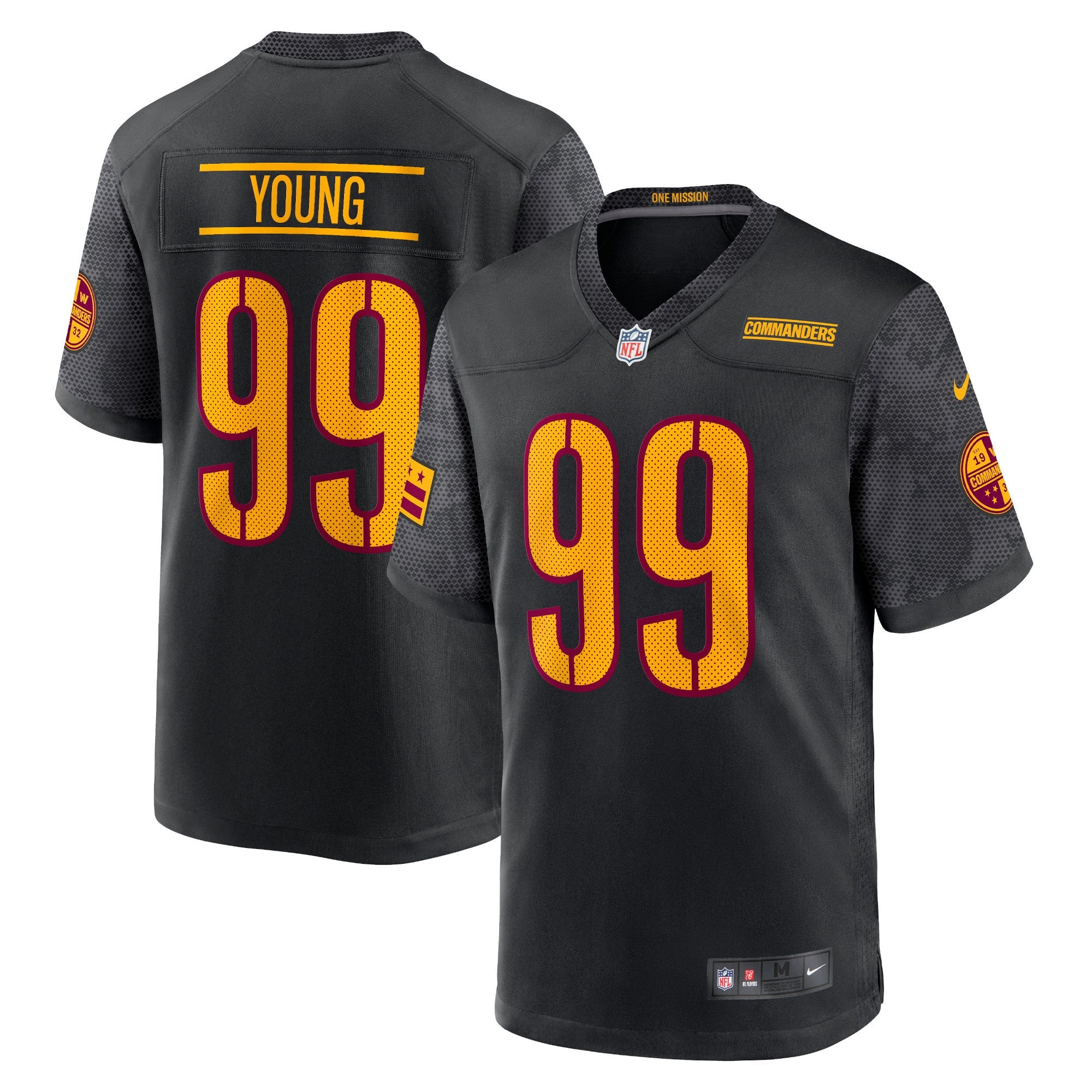 Chase Young Washington Commanders Nike Youth Game Jersey - Burgundy/Black/White