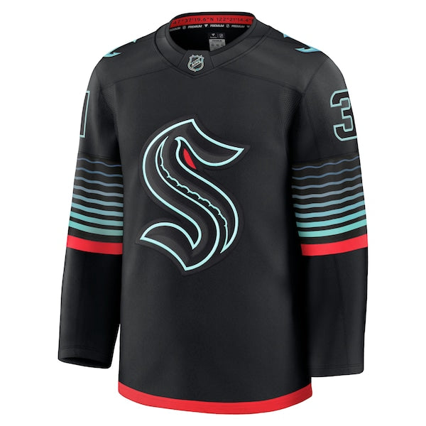 Philipp Grubauer Seattle Kraken  Alternate Premium Player Jersey - Black