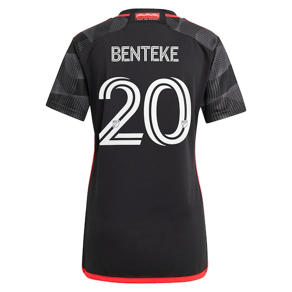 Christian Benteke D.C. United adidas Women's 2024 The Icon Kit Replica Player Jersey – Black