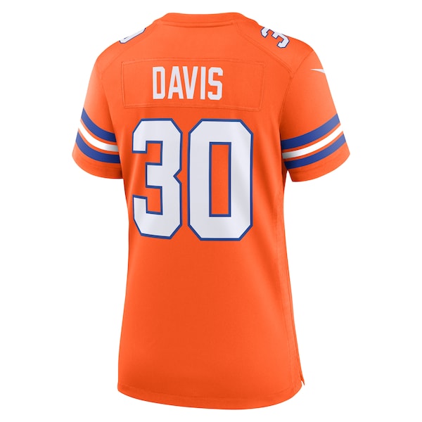 Terrell Davis Denver Broncos Nike Women's Mile High Collection 1977 Throwback Retired Player Game Jersey - Orange