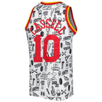 Sam Cassell Houston Rockets 1993/94 Hardwood Classics Doodle Swingman Jersey - White