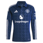 Manchester United adidas 2024/25 Away Replica Long Sleeve Custom Jersey - Navy