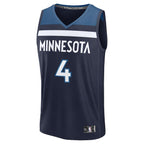 Rob Dillingham  Minnesota Timberwolves  2024 NBA Draft Fast Break Player Jersey - Icon Edition - Navy