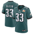 Cooper DeJean Philadelphia Eagles Nike Super Bowl LIX Game Player Jersey - Midnight Green