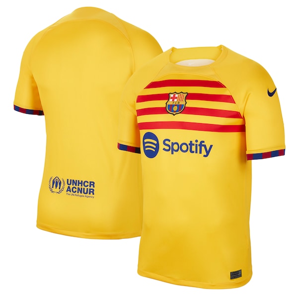 Barcelona Nike Youth 2022/23 Fourth Breathe Stadium Replica Jersey - Yellow