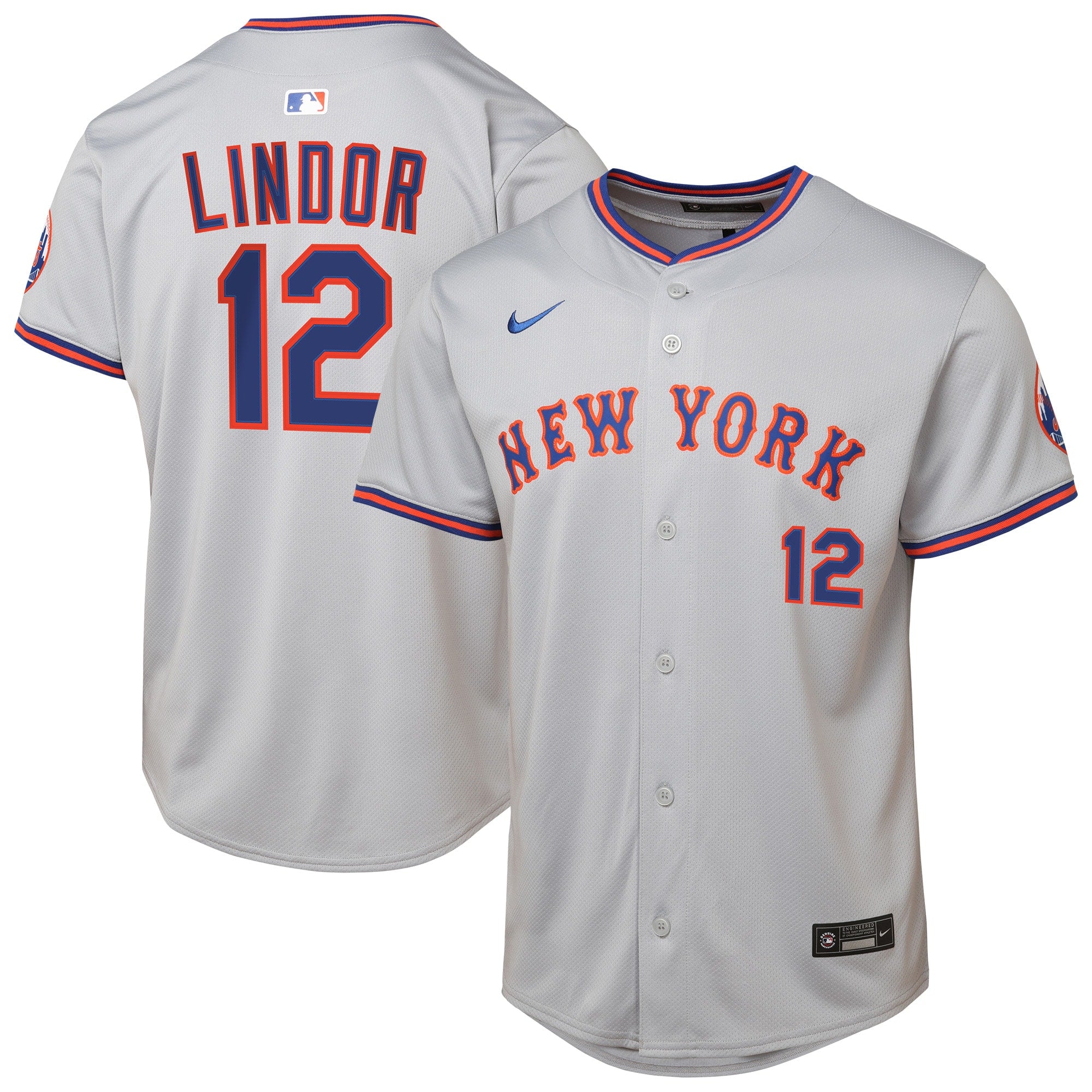 Francisco Lindor New York Mets Nike Youth Alternate Limited Player Jersey - Royal/Gray