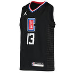 Paul George LA Clippers Jordan Brand Youth 2020/21 Swingman Player Jersey - Black - Statement Edition