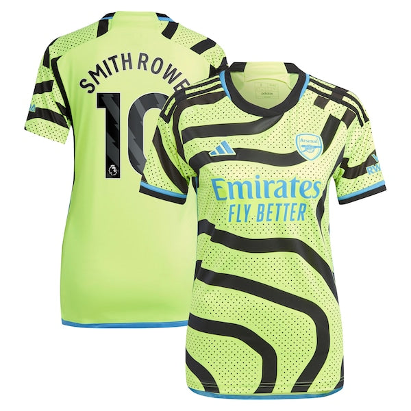 Emile Smith Rowe Arsenal adidas Women's 2023/24 Away Replica Player Jersey - Yellow/Green/Red