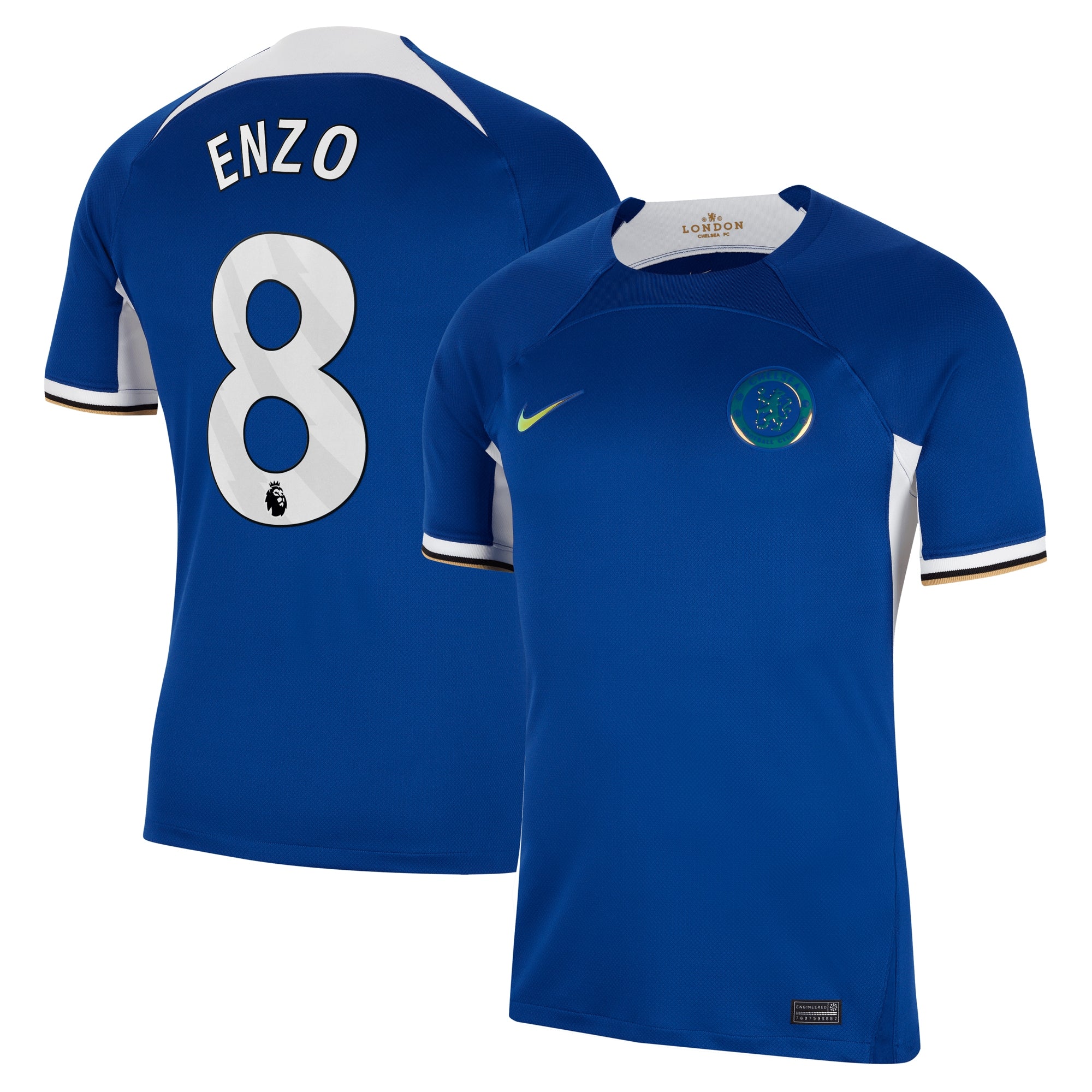 Enzo Fernández Chelsea Nike 2023/24 Away Stadium Replica Player Jersey - Navy/Blue/Mint