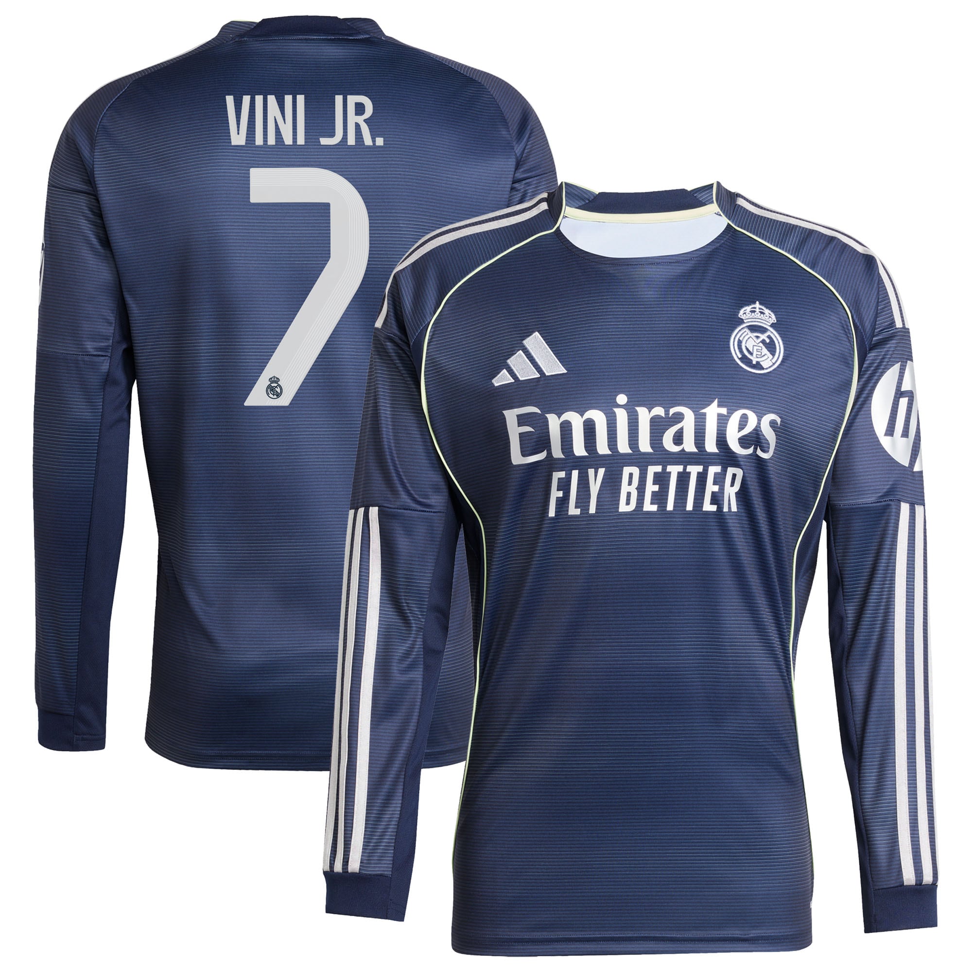 Vini Jr. Los Merengues adidas 2025/26 Home Replica Jersey - White/Blue