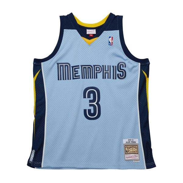 Allen Iverson Memphis Grizzlies 2009/10 Hardwood Classics Swingman Jersey - Light Blue