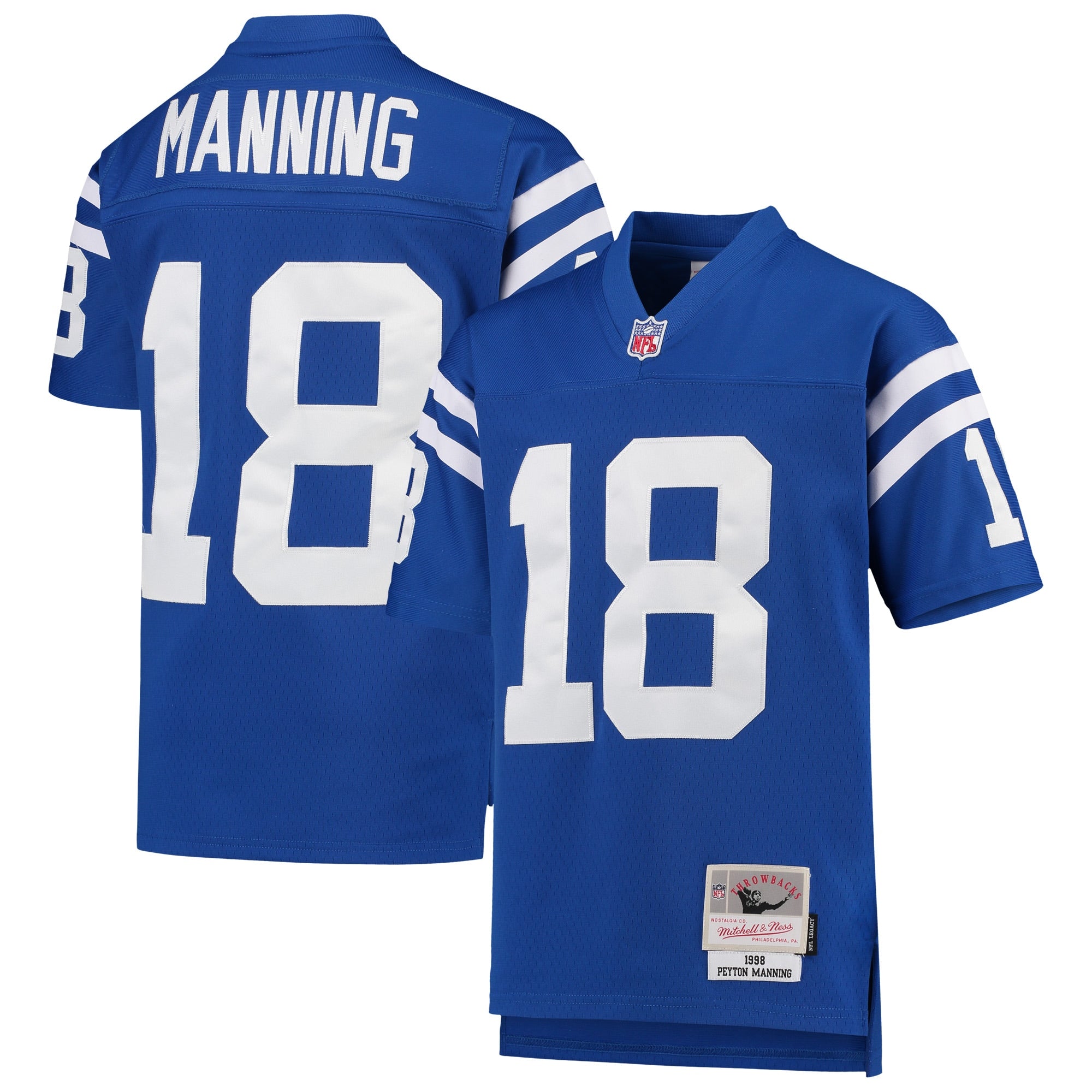 Peyton Manning Indianapolis Colts Youth 2006 Retired Player Legacy Jersey - White/Royal