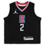 Kawhi Leonard LA Clippers Jordan Brand Toddler 2020/21 Jersey - Black - Statement Edition
