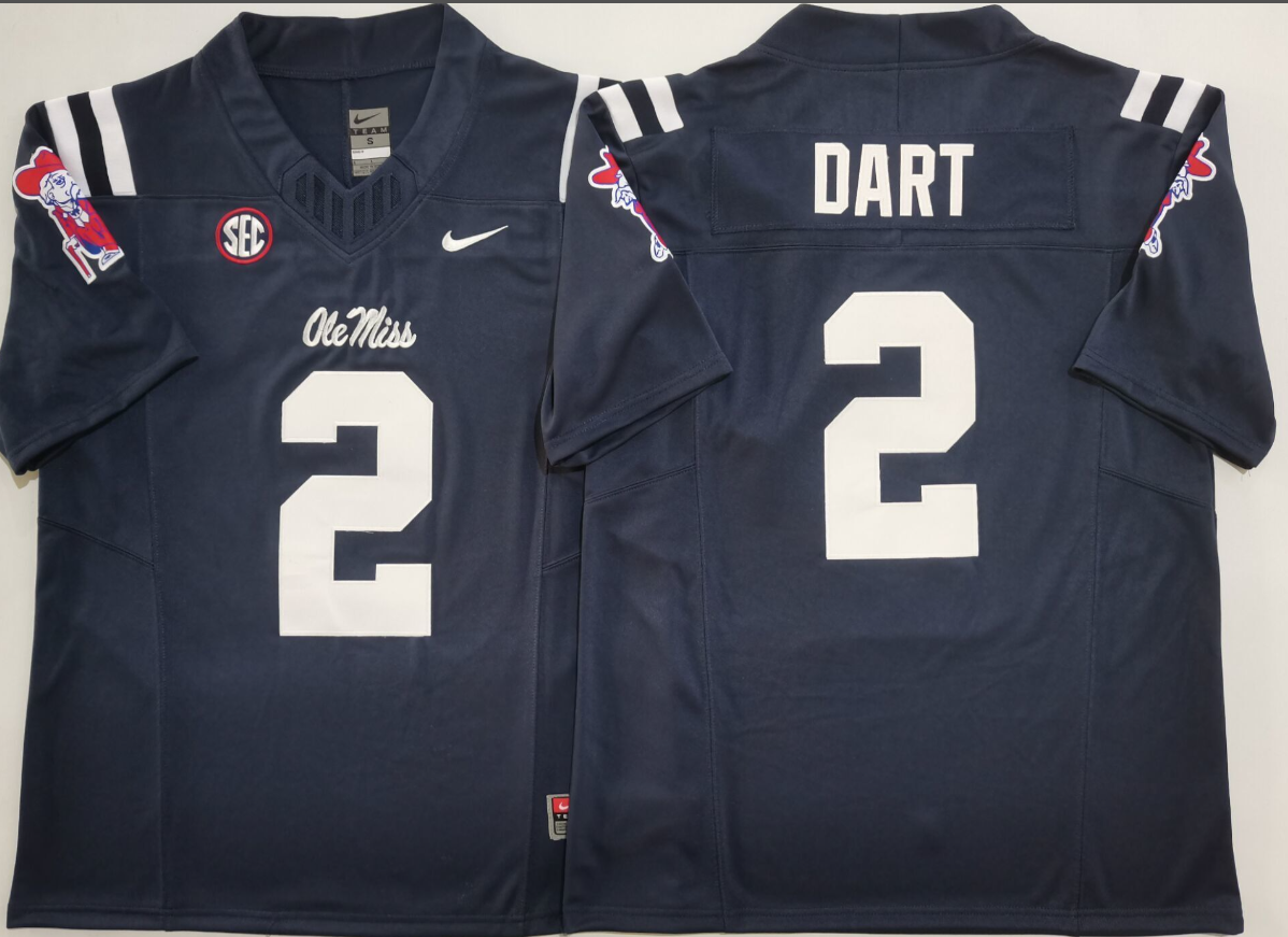 John Mateer NCAA Ole Miss Rebels Nike Vapor Limited Jersey
