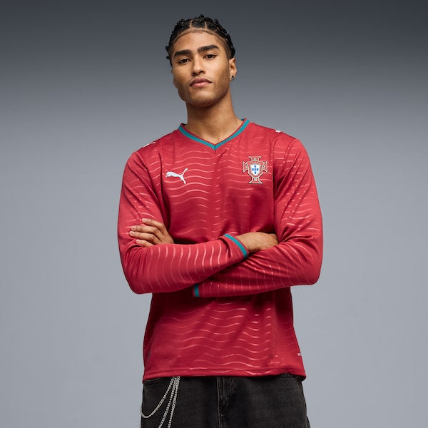 Portugal National Team Puma 2026 Home Replica Long Sleeve Jersey - Red