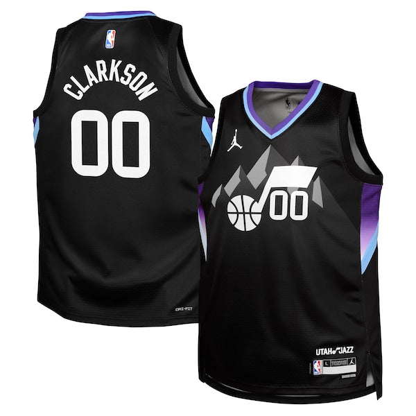 Jordan Clarkson Utah Jazz Jordan Brand Youth Swingman Jersey - Statement Edition - Black
