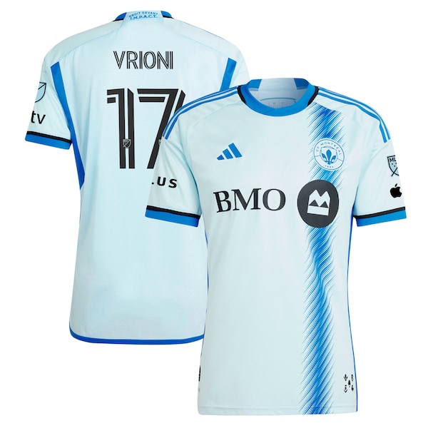 Giacomo Vrioni CF Montreal adidas 2024 Montréal Original Authentic Player Jersey - Light Blue