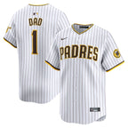 San Diego Padres Nike #1 Dad Home Limited Jersey - White