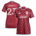 Cole Bassett Colorado Rapids adidas Women's 2024 One Flag Kit Replica Player Jersey - Burgundy