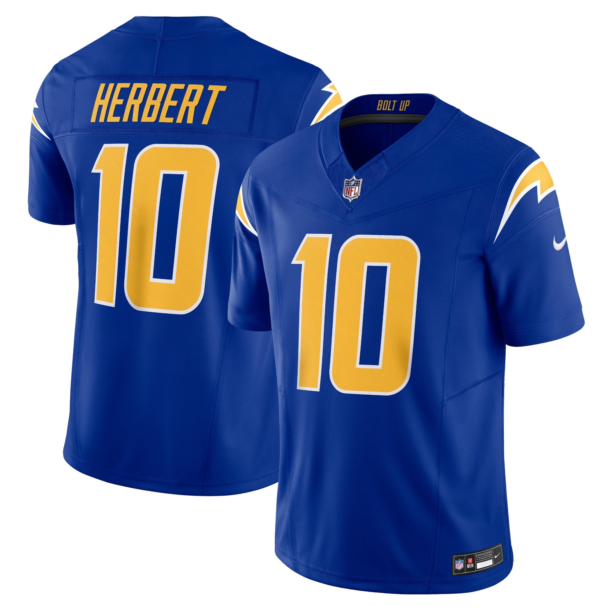 Justin Herbert Los Angeles Chargers Nike Vapor F.U.S.E. Limited Jersey - Powder Blue/Navy/Royal/White