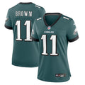 A.J. Brown Philadelphia Eagles Nike Women's Team Game Jersey - Midnight Green/Black