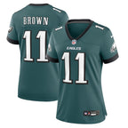 A.J. Brown Philadelphia Eagles Nike Women's Team Game Jersey - Midnight Green/Black