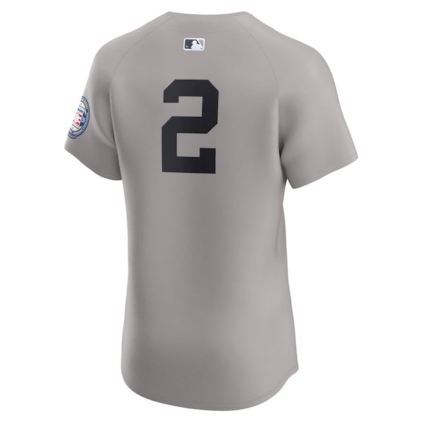Derek Jeter New York Yankees Nike Road 2020 Hall of Fame Induction Patch Elite Player Jersey - Gray