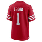 Number 1 Groom San Francisco 49ers Nike Game Jersey - Scarlet
