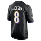 Lamar Jackson Baltimore Ravens Nike Alternate Game Jersey -  Black/White