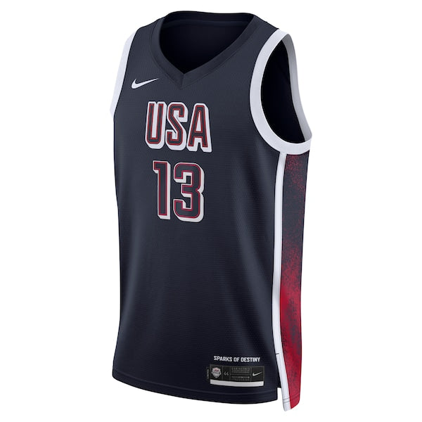 Bam Adebayo Men's USA Basketball Nike Unisex 2024 Swingman Player Jersey - Navy