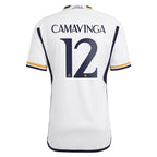 Eduardo Camavinga Los Merengues adidas 2023/24 Home Replica Jersey - White/Navy