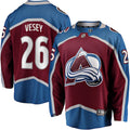 Jimmy Vesey Colorado Avalanche  Home Breakaway Jersey - Burgundy