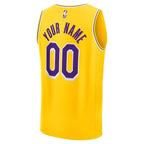 Los Angeles Lakers  Fast Break Custom Jersey - Icon Edition - Gold