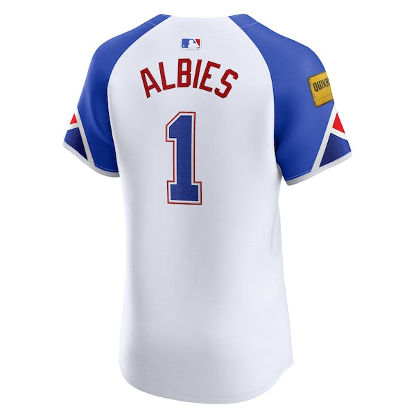 Ozzie Albies Atlanta Braves Nike City Connect Elite Jersey - White