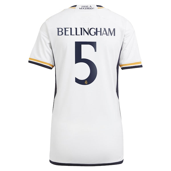 Jude Bellingham Los Merengues adidas Women's 2023/24 Home Replica Jersey - White/Navy