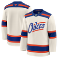 Edmonton Oilers  Alternate Premium Jersey - Light Beige/Royal/White