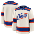 Edmonton Oilers  Alternate Premium Jersey - Light Beige/Royal/White